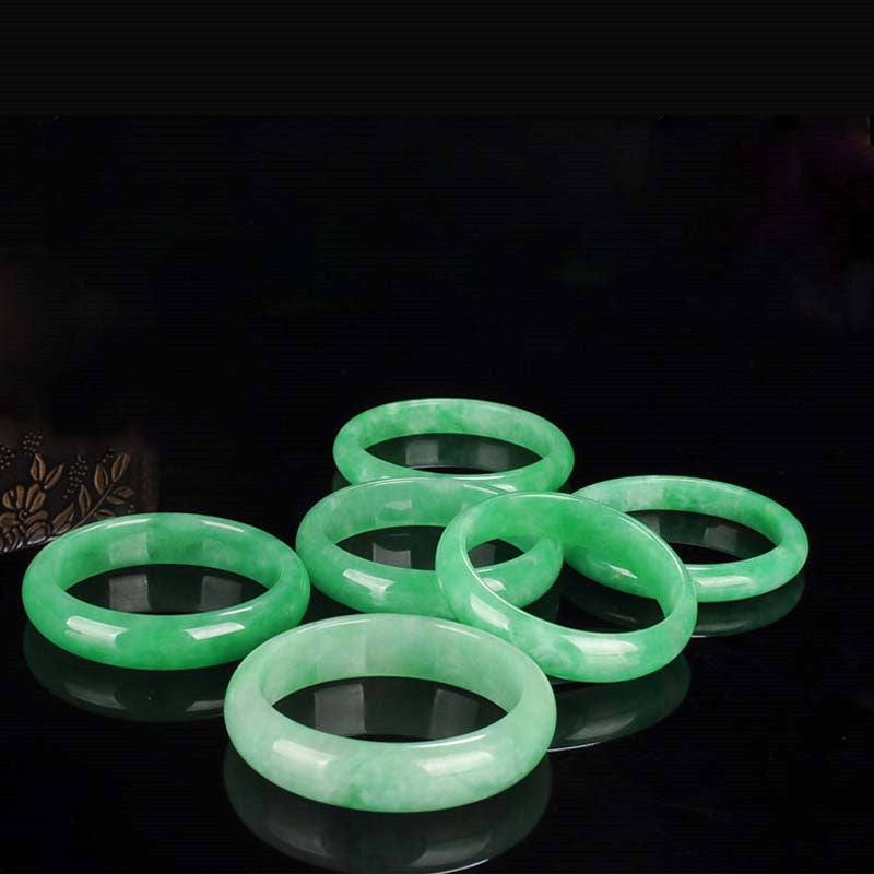 Buddha Stones Quartzite Jade Healing Abundance Protection Bracelet Bangle