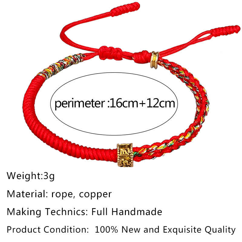 EverestArtStudios Om Mani Padme Hum Protection Luck String Bracelet
