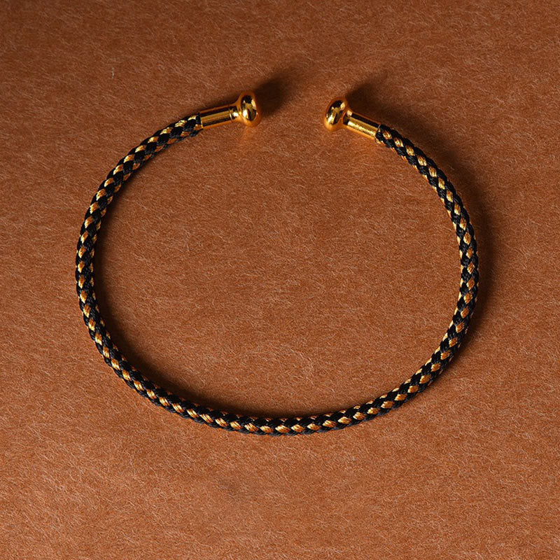 EverestArtstudios Simple Design Handmade Luck Braid String Cuff Bracelet