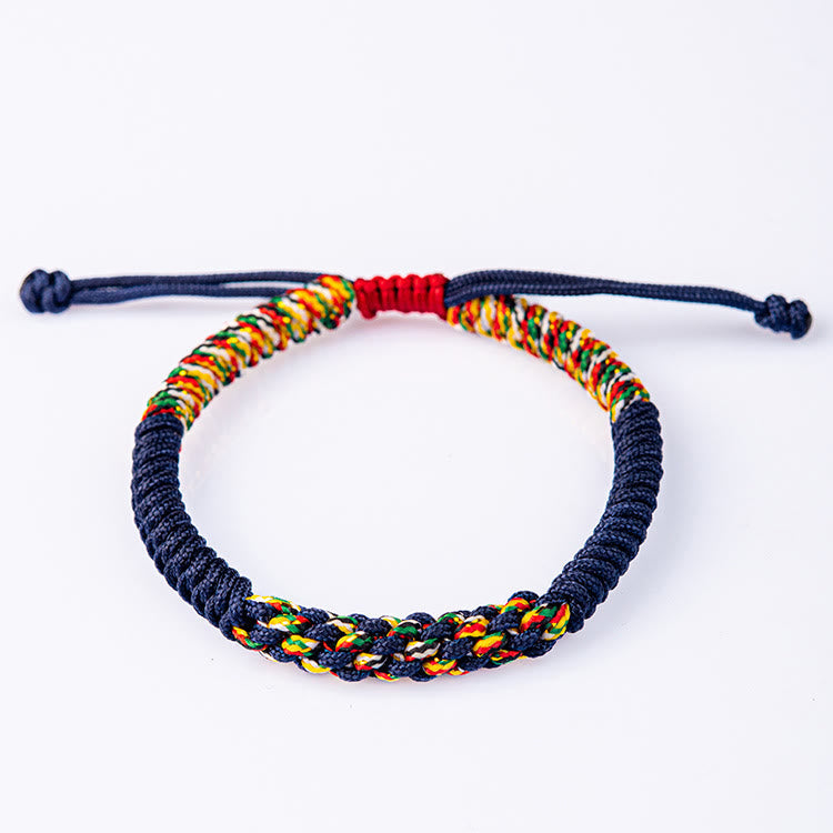 EverestArtstudios Tibetan Handmade Colorful King Kong Knot Luck Braid String Bracelet