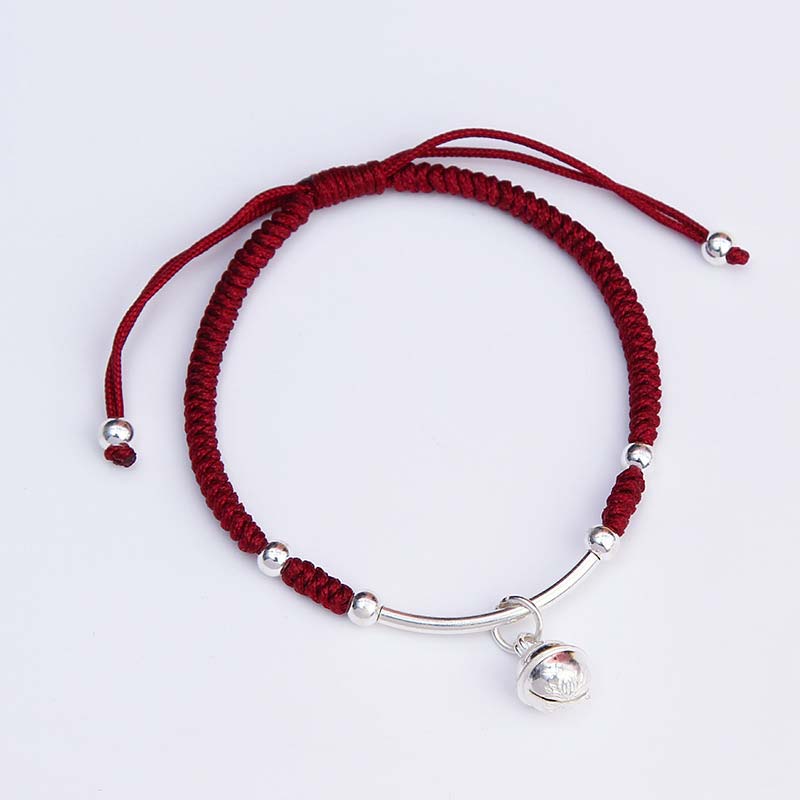 EverestArtstudios FengShui Lucky Red String Bell Bracelet