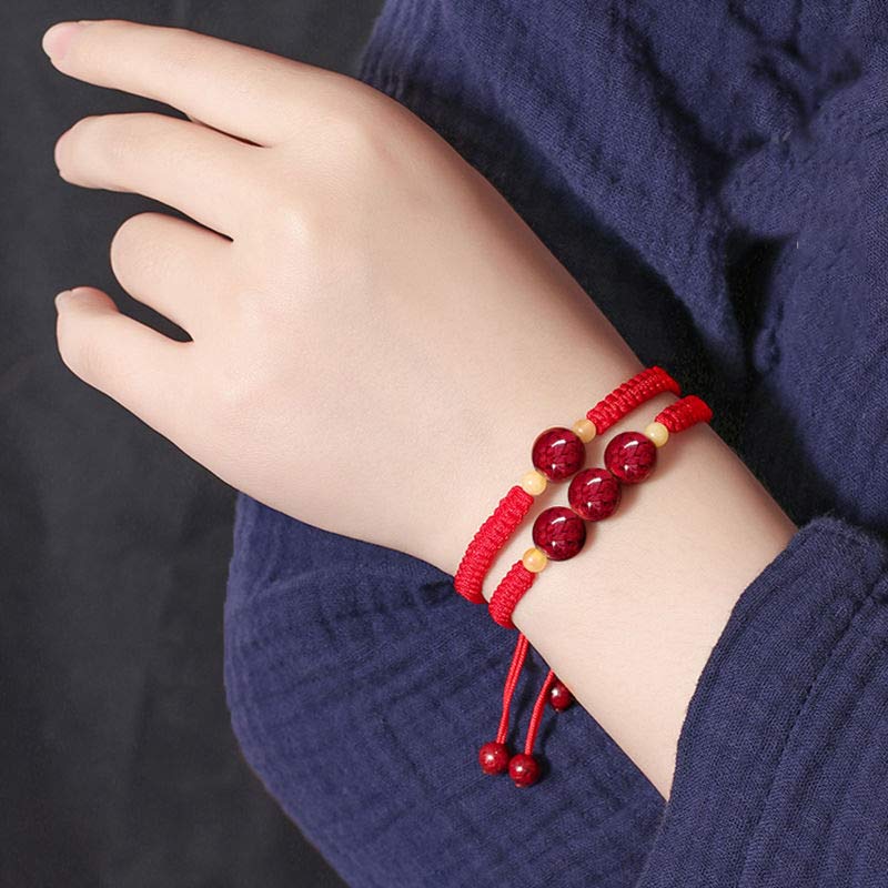 EverestArtstudios Cinnabar Blessing Red String Bracelet For Kids