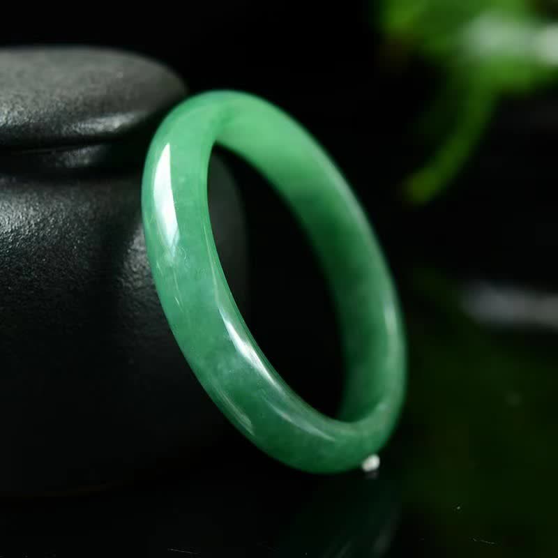 Buddha Stones Quartzite Jade Healing Abundance Protection Bracelet Bangle