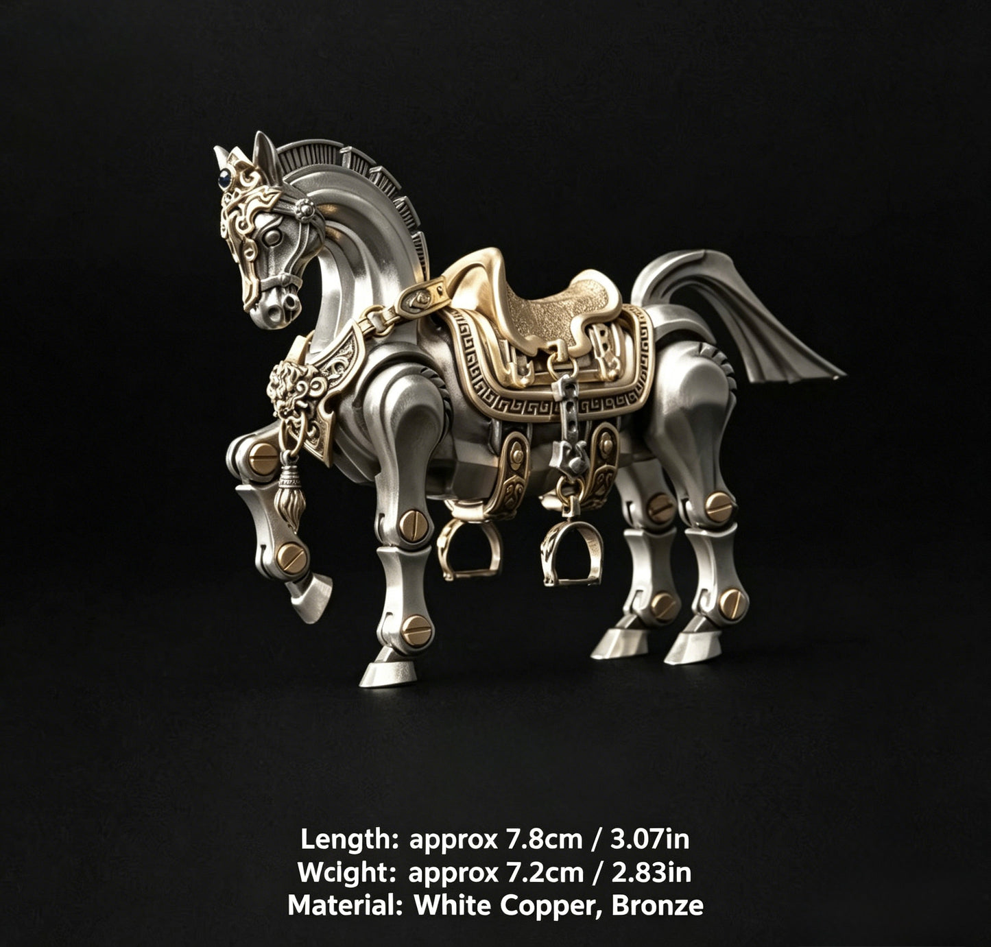 War Horse Magnetic Metal Figure – Articulated Assembly Model Decor