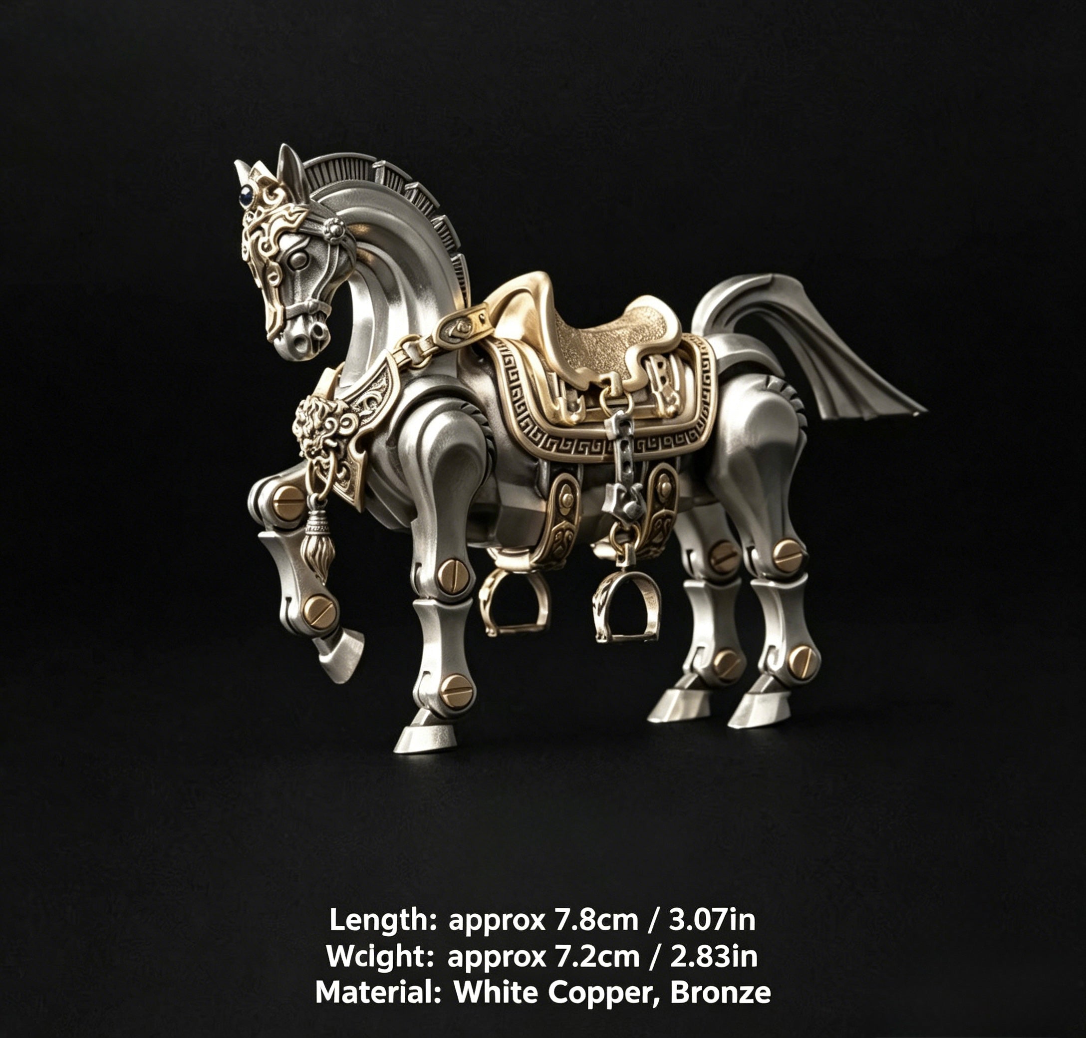 War Horse Magnetic Metal Figure – Articulated Assembly Model Decor