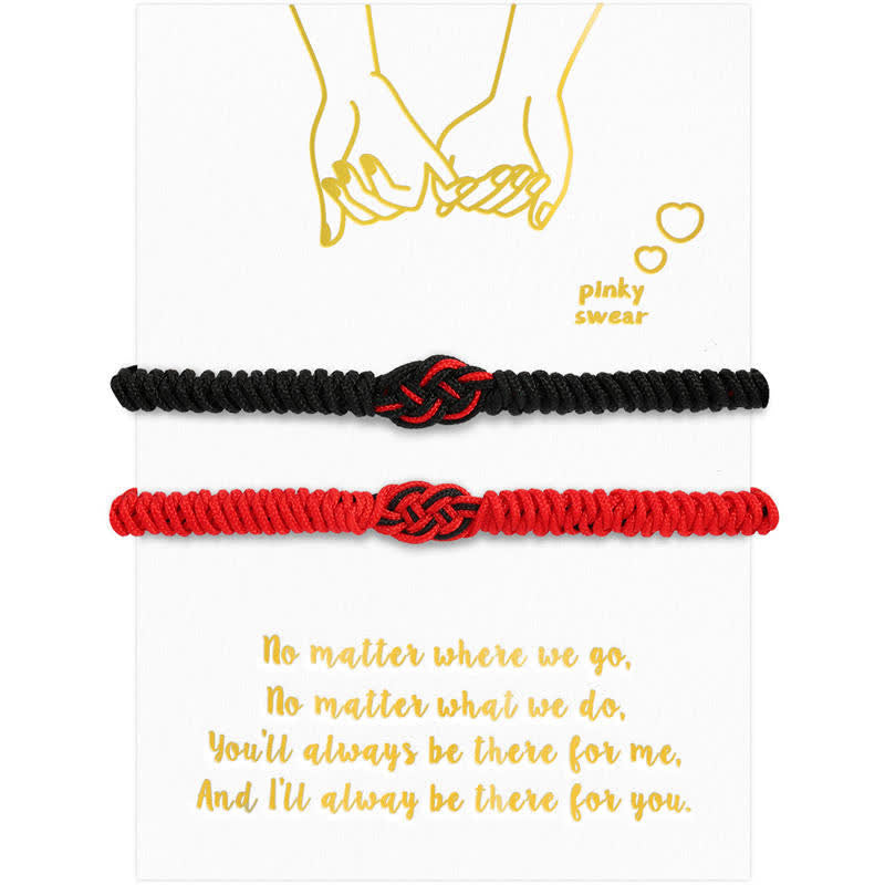 EverestArtstudios 2Pcs Tibetan Luck Chinese Knot Protection String Bracelet