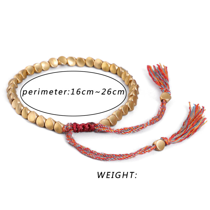 EverestArtStudios Tibetan Copper Beads Healing Luck Bracelet