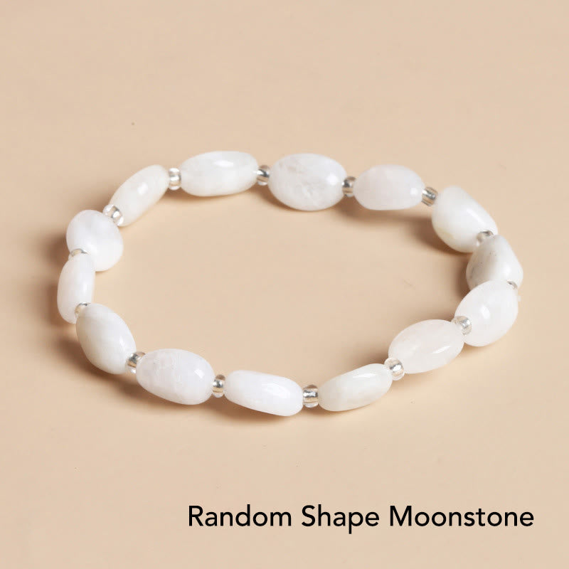 EverestArtstudios Natural Irregular Shape Stone Crystal Meditation Balance Bracelet