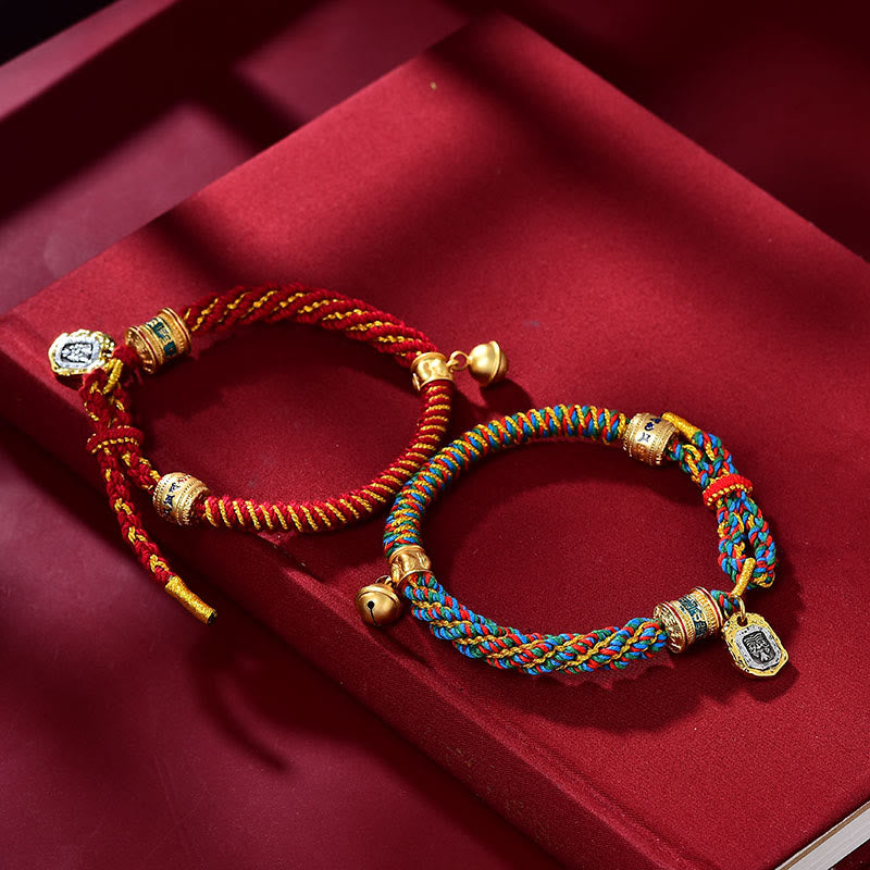 EverestArtStudios Tibetan Om Mani Padme Hum Carved Zakiram Goddess of Wealth Charm Amulet Bracelet