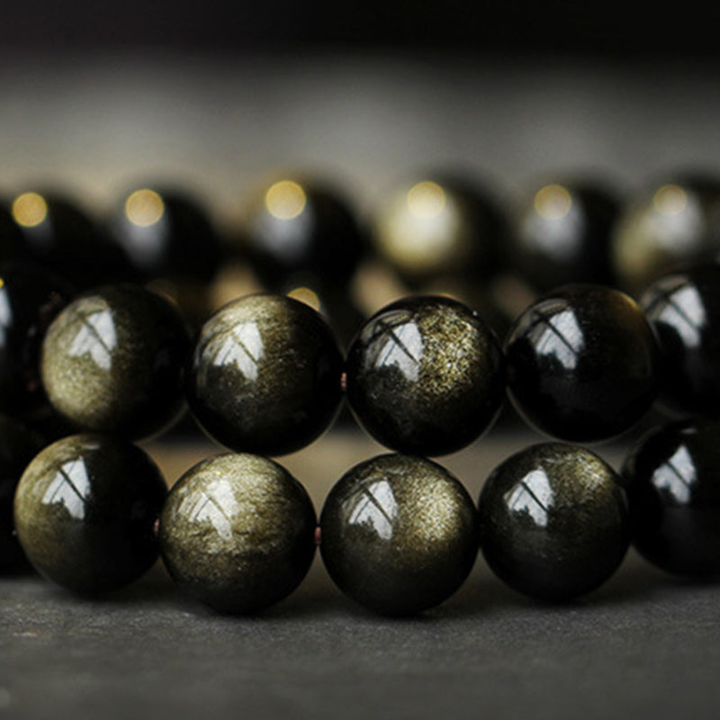 Buddha Stones Chinese Zodiac Obsidian Purification Bracelet