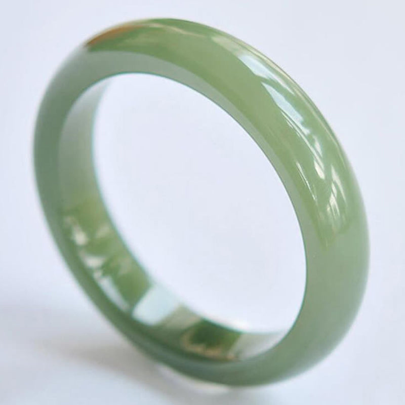 Buddha Stones Jade Abundance Blessing Bangle Bracelet