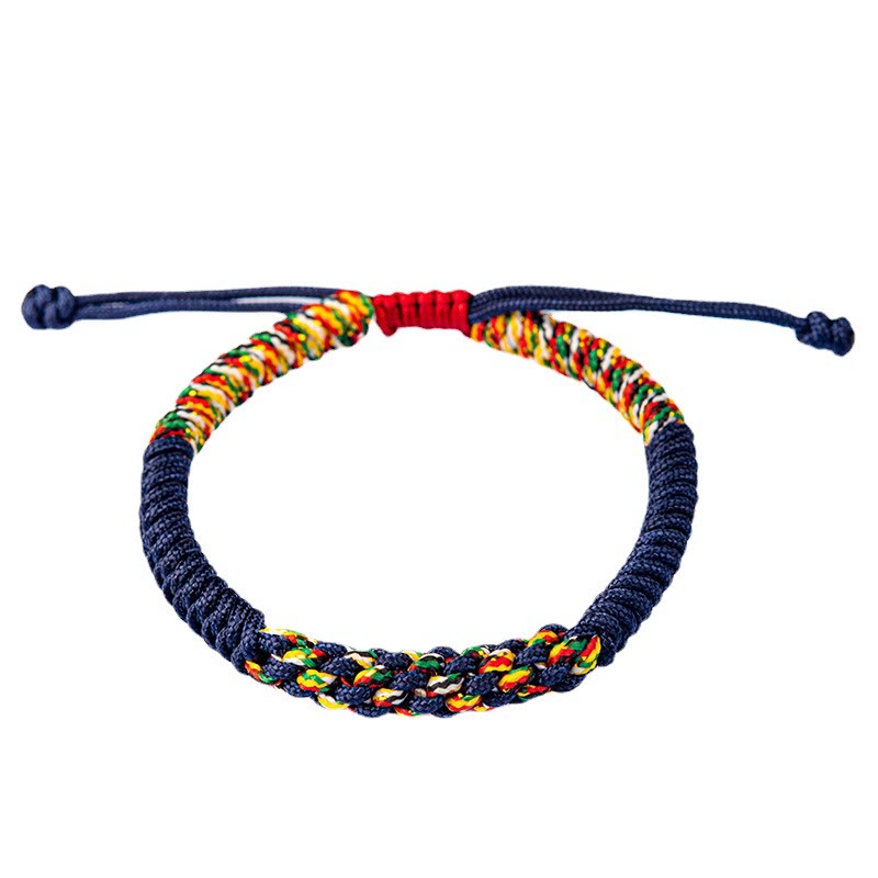 EverestArtstudios Tibetan Handmade Colorful King Kong Knot Luck Braid String Bracelet