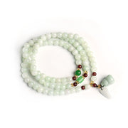 Buddha Stones Natural Jade Pixiu Gourd Abundance Bracelet