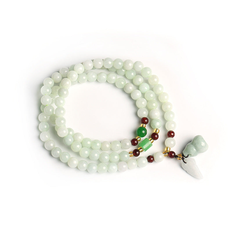 Buddha Stones Natural Jade Pixiu Gourd Abundance Bracelet