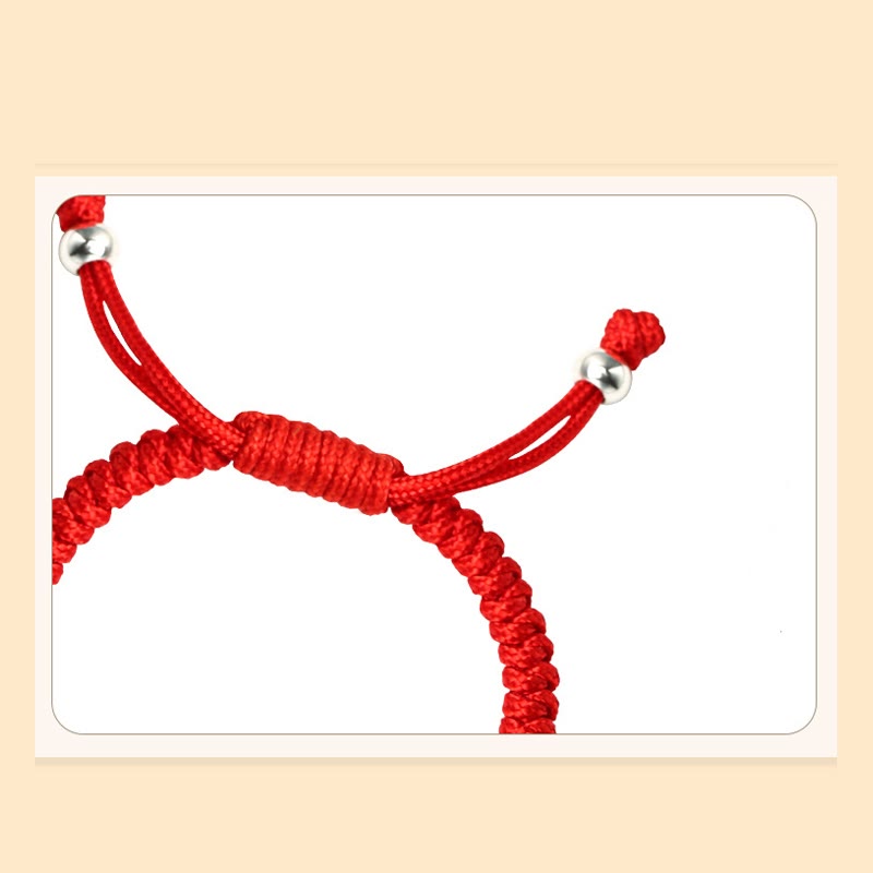 EverestArtstudios 999 Sterling Silver Chinese Zodiac Red Rope Luck Handcrafted Kids Bracelet