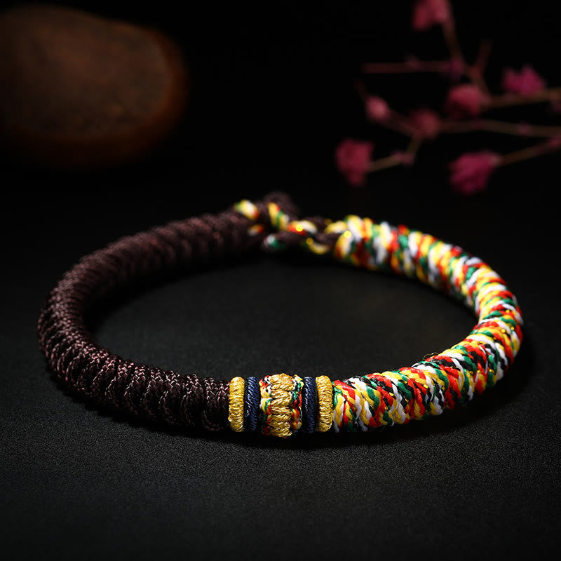 EverestArtstudios Tibetan Handmade Multicolored Thread King Kong Knot Strength Braid String Bracelet