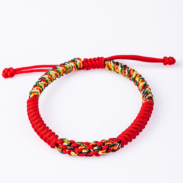 EverestArtstudios Tibetan Handmade Colorful King Kong Knot Luck Braid String Bracelet