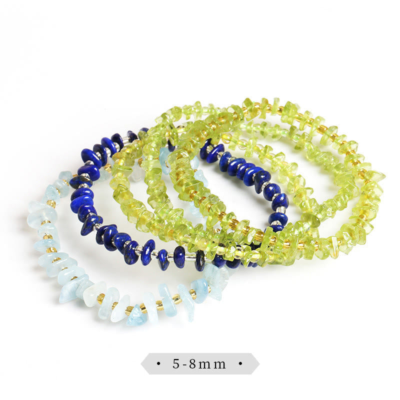 EverestArtstudios Natural Irregular Shape Stone Crystal Meditation Balance Bracelet