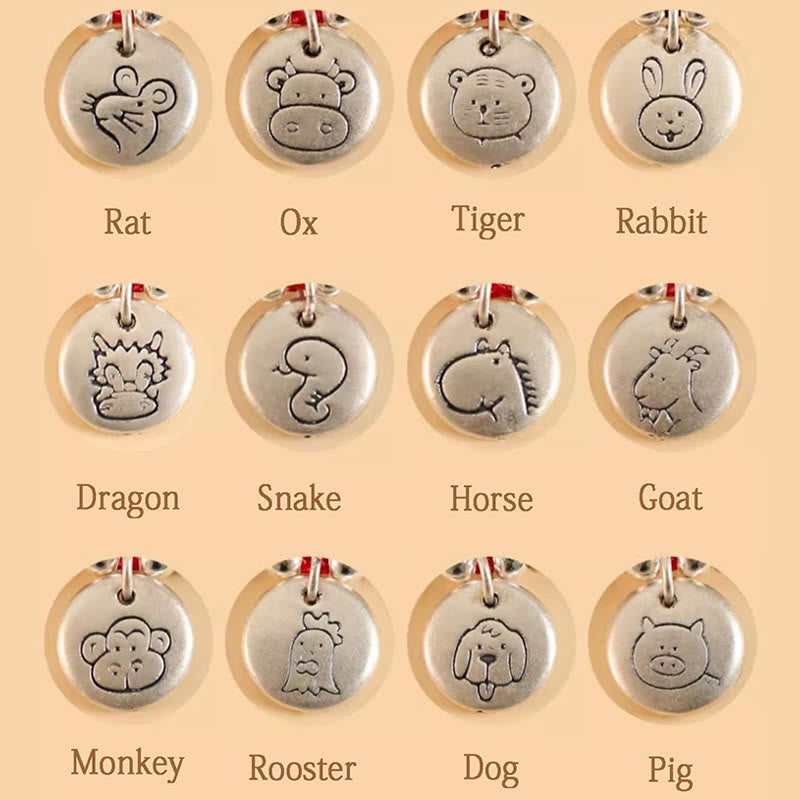 Buddha Stones Handmade 999 Sterling Silver Year of the Dragon Cute Chinese Zodiac Luck Braided Bracelet (Extra 35% Off | USE CODE: FS35)