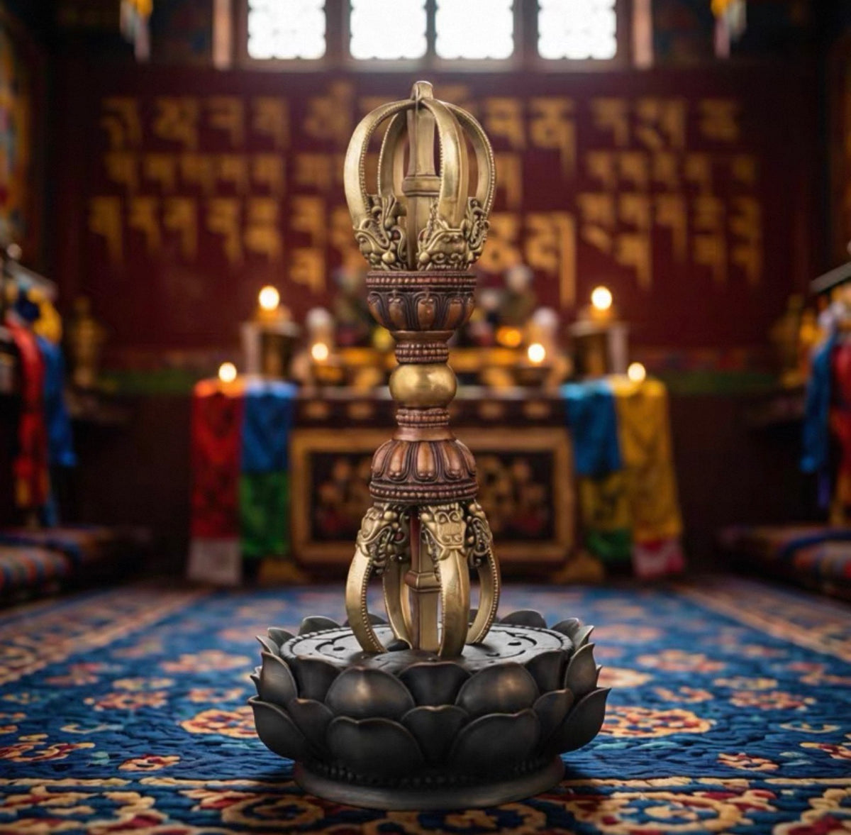 Handcrafted Vajra Nepalese Dorje Brass Handmade Tibetan Style gift Tibetan Sacred Buddhist Ritual