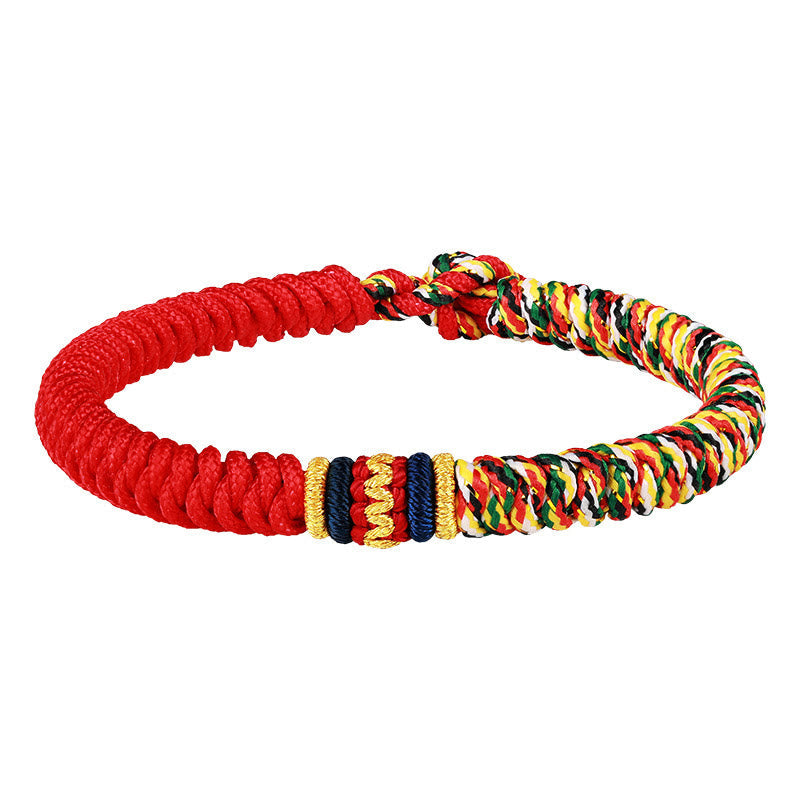 EverestArtstudios Tibetan Handmade Multicolored Thread King Kong Knot Strength Braid String Bracelet