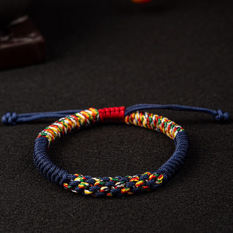 EverestArtstudios Tibetan Handmade Colorful King Kong Knot Luck Braid String Bracelet
