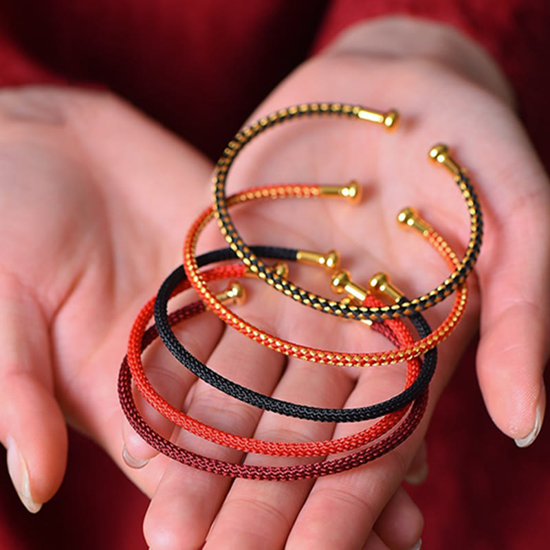 EverestArtstudios Simple Design Handmade Luck Braid String Cuff Bracelet