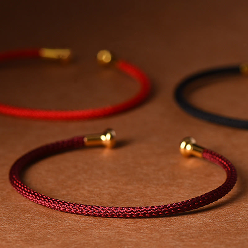 EverestArtstudios Simple Design Handmade Luck Braid String Cuff Bracelet
