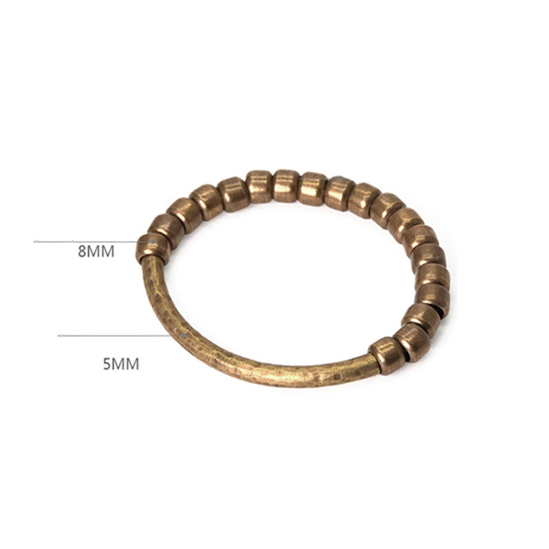 EverestArtStudios Simple Design Copper Brass Bead Luck Wealth Bracelet