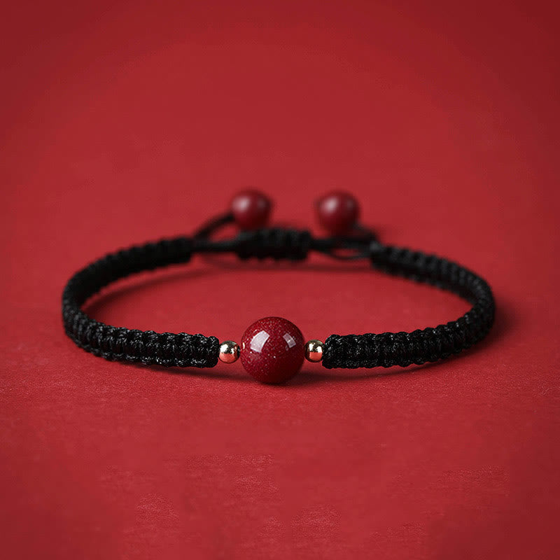 EverestArtstudios Lucky Cinnabar Bead Blessing Red String Bracelet