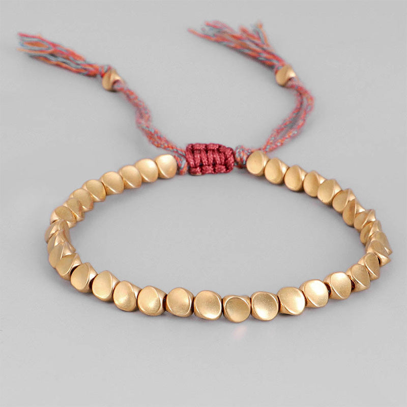 EverestArtStudios Tibetan Copper Beads Healing Luck Bracelet