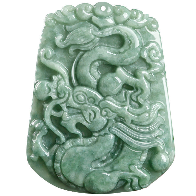 EverestArtstudios Chinese Zodiac Dragon Jade Strength Necklace String Pendant