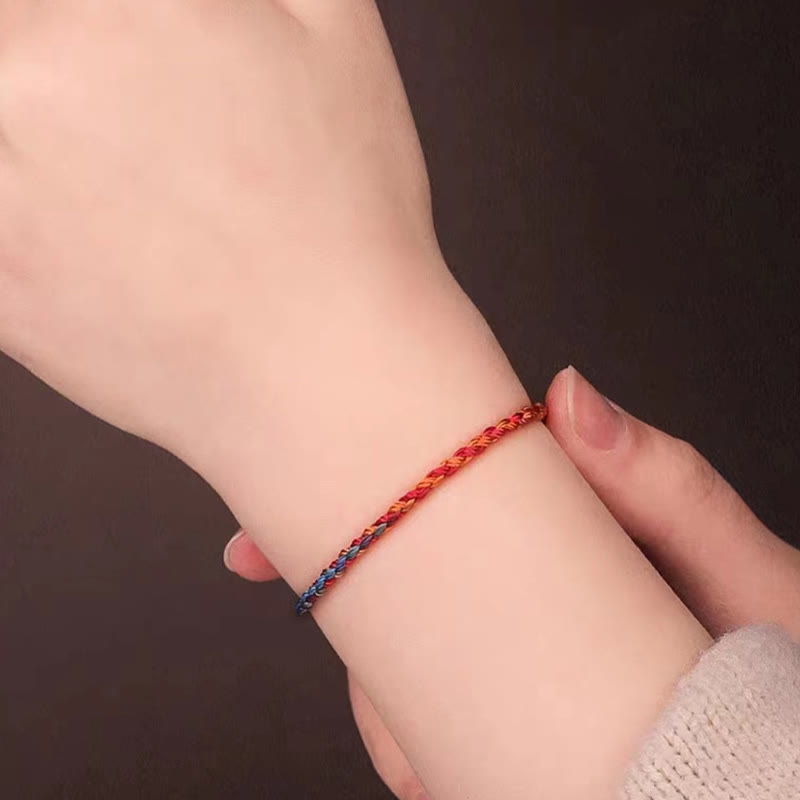 EverestArtstudios Handcrafted Luck Colorful Rope Child Adult Bracelet
