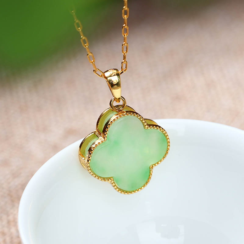 EverestArtstudios "May Luck and Joy Be With You" Jade Necklace Includes Gift Message Card