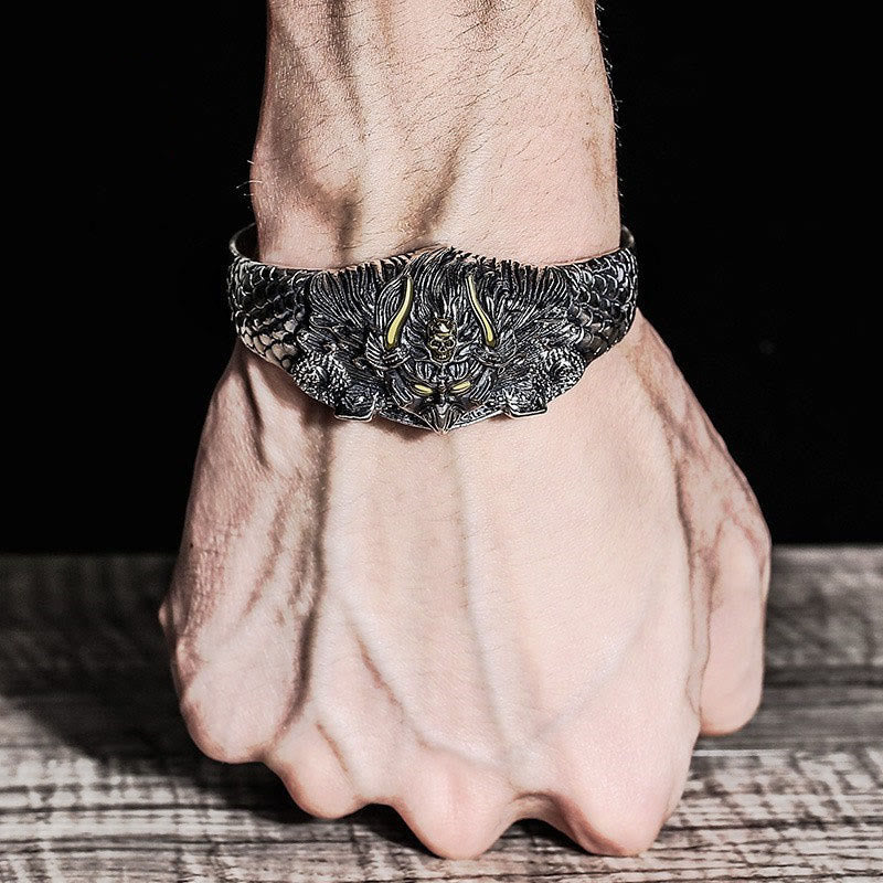 Buddha Stones Tibetan Garuda Bird Wisdom Protection Bracelet Bangle
