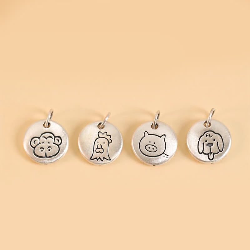 Buddha Stones Handmade 999 Sterling Silver Year of the Dragon Cute Chinese Zodiac Luck Braided Bracelet (Extra 35% Off | USE CODE: FS35)