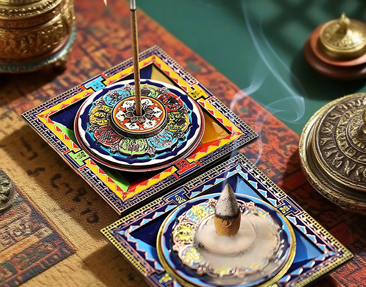 Tibetan Mandala Incense Holder