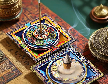 Tibetan Mandala Incense Holder):
