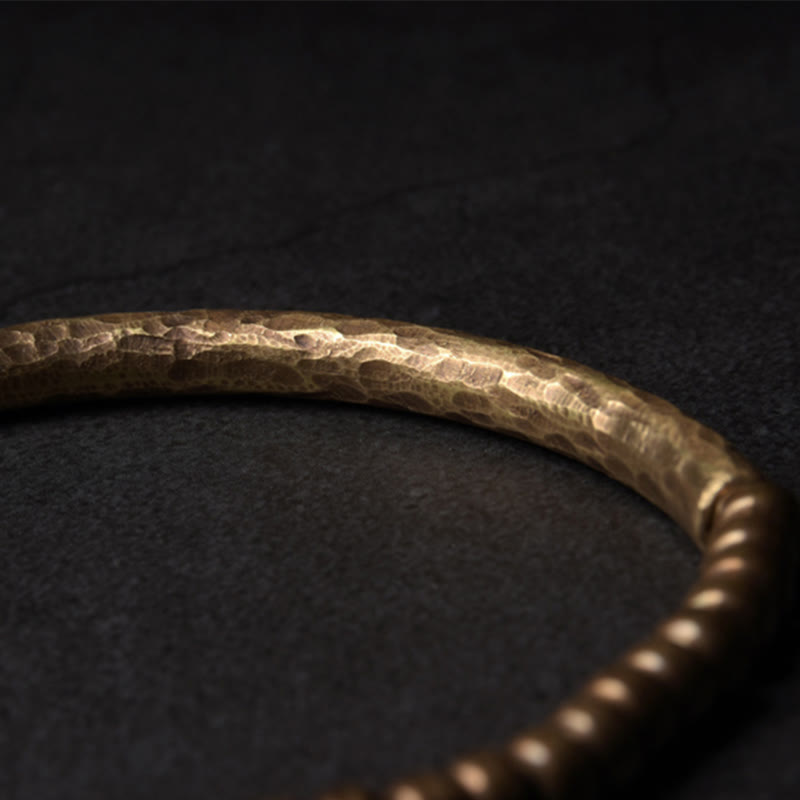 EverestArtStudios Simple Design Copper Brass Bead Luck Wealth Bracelet
