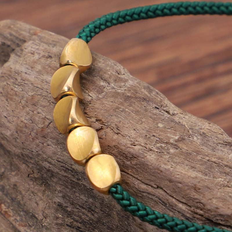 EverestArtStudios 3 PCS Tibetan Copper Beads Healing Protection Luck Bracelet Set