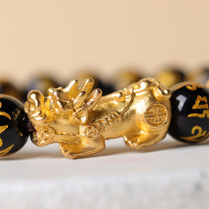 EverestArtStudios FengShui PiXiu Obsidian Wealth Bracelet