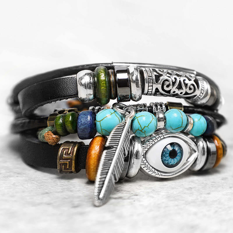 EverestArtStudios Tibetan Turquoise Evil Eye Purification Bracelet