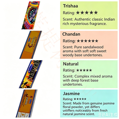 Authentic Nag Champa Sai Baba Incense | Natural Indian Sandalwood & Floral Aroma | 15g / 40g Packs | Meditation & Relaxation Incense Sticks