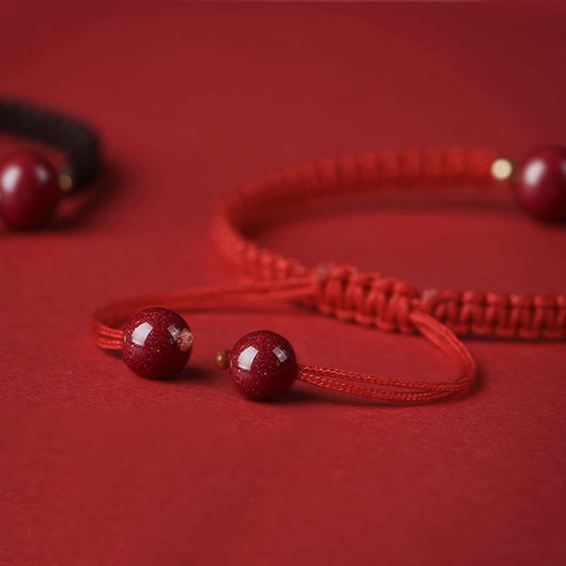 EverestArtstudios Lucky Cinnabar Bead Blessing Red String Bracelet