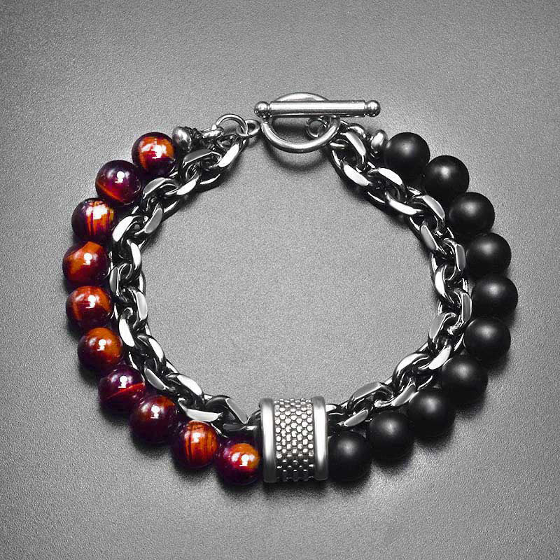 EverestArtStudios Natural Tiger Eye Lazurite Lapis Lazuli Protection Bracelet