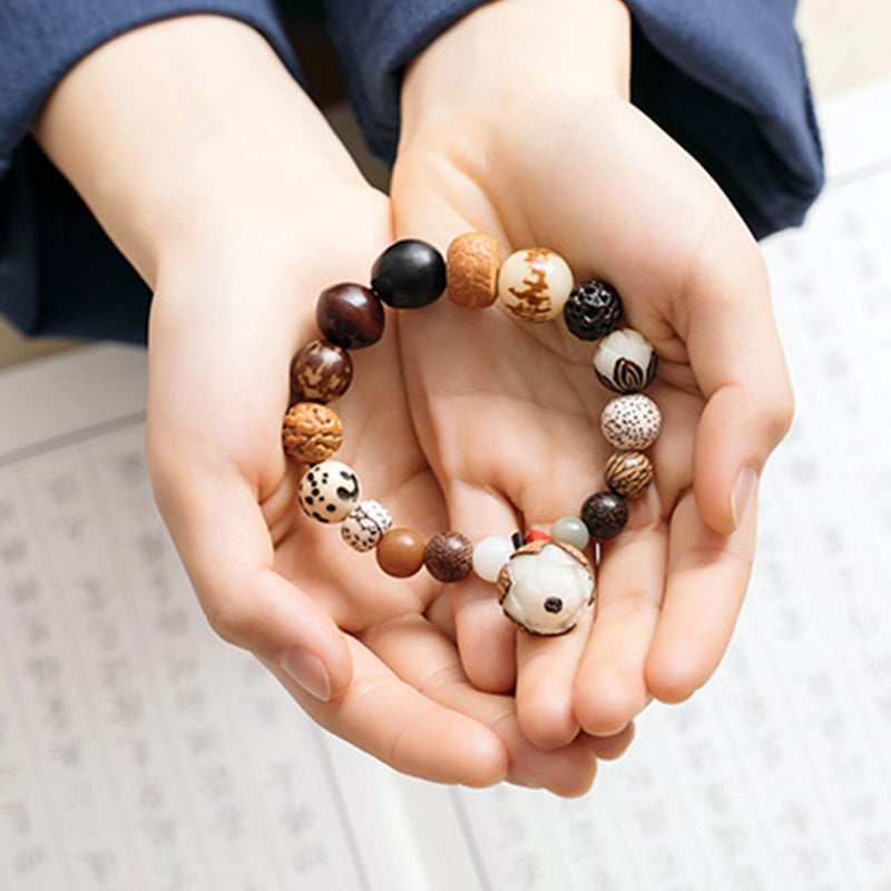 Buddha Stones Bodhi Seed Lotus Wisdom Peace Wrist Mala Bracelet