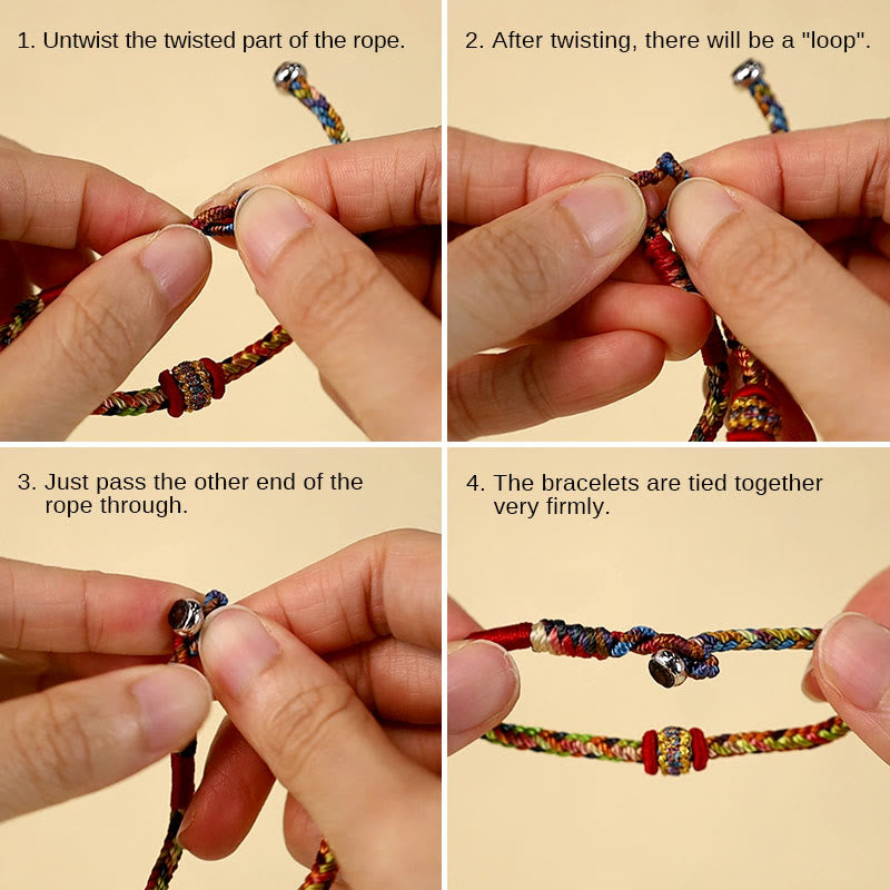EverestArtstudios Handmade Dragon Boat Festival Luck Colorful Rope Child Adult Bracelet