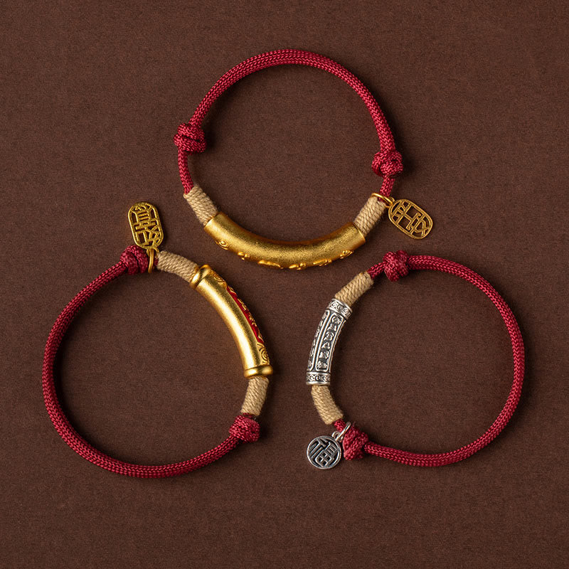 EverestArtstudios 999 Sterling Silver Tibet Handmade Om Mani Padme Hum Fu Character TopRank Character Luck Braided Bracelet