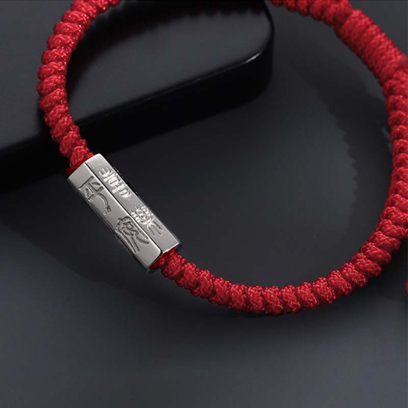 EverestArtstudios 925 Sterling Silver Letter Engraving Blessing String Bracelet