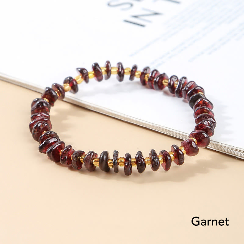 EverestArtstudios Natural Irregular Shape Stone Crystal Meditation Balance Bracelet